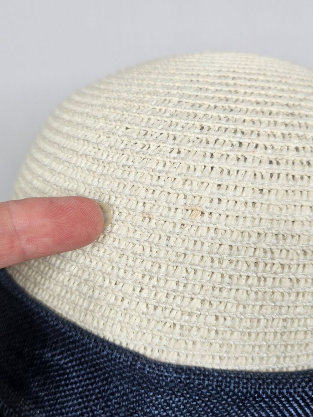 Packable Wide Brim Sun Hat | Navy Bow | Beach Resort Cruise | Adjustable - Picture 14 of 16